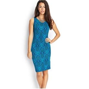 FOREVER 21 | Tribal Print Midi Dress | M